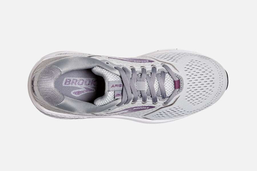 Brooks Running Shoes - Ariel \'20 Road Womens - Grey/Purple - FQW-179046